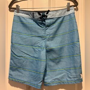 Hurley Boys Shoreline Stretch Striped Board Shorts Size 16/28
